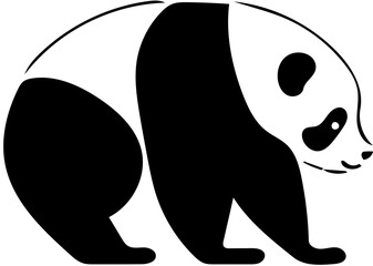 Panda bear illustration | Panda bear vector art | Digital design of a Panda