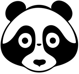 Panda with a smile vector | Cute Panda with cute smile illustration