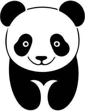 Cute panda with a smile vector | illustration of a cute smiling Panda 