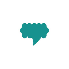 Speech bubbles icon flat design illlustration