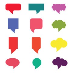 Speech bubbles icon flat design illlustration