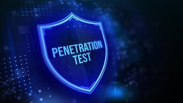 PENETRATION TEST inscription, cyber security concept. 