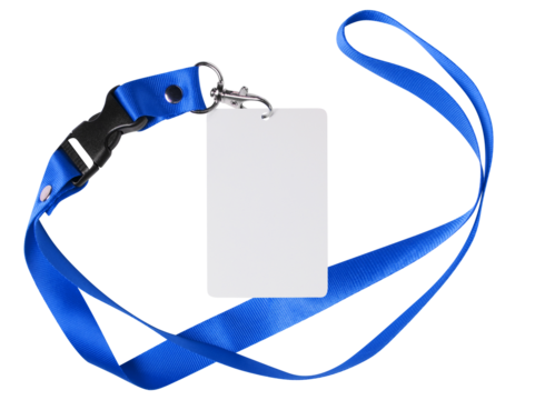 Blank badge or ID pass, cut out