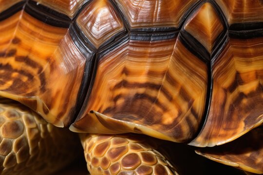 A close-up of a tortoise's shel