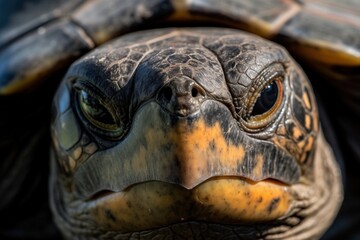 Obraz premium A close-up of a turtle's fac