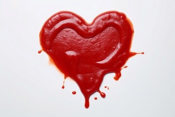 Heart tasty ketchup. Generate AI