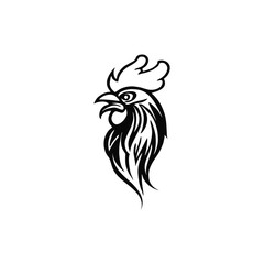 Rooster logo design vector illustration