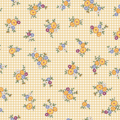 Seamless and liberty style cute floral pattern,