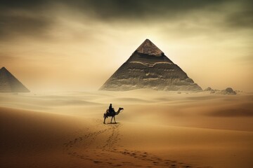 Mirage landscape desert. Generate AI