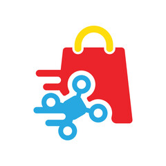 Online Store Business Logo. Commerce or Marketplace Logo Idea.