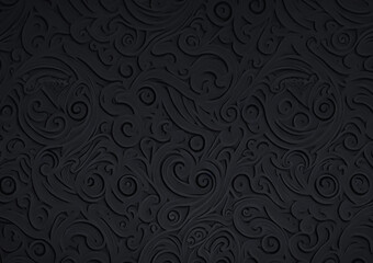Seamless black wall pattern