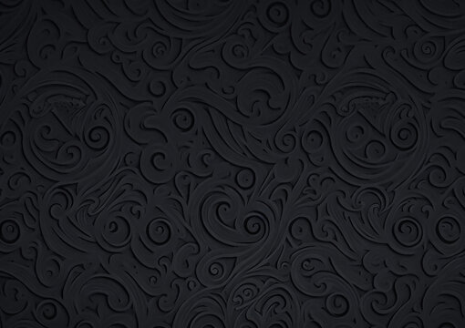 Seamless black wall pattern