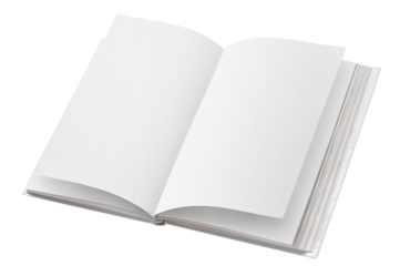 Open book with blank pages, cut out