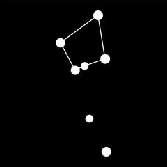 Norma constellation map. Vector illustration.