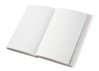 Open book with blank pages, cut out