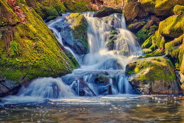 Wasserfall - Erzgebirge - Sachsen - Waterfall - Beautiful - Green -  Cascade - Wallpaper -...