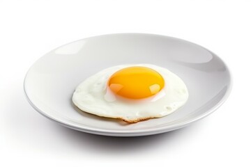 Plate delicious fried egg. Generate Ai