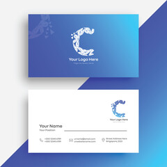 Obraz na płótnie Canvas Double-sided Creative Vector business card mockup 