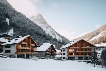 Fototapeta premium Resort mountains. Generate AI