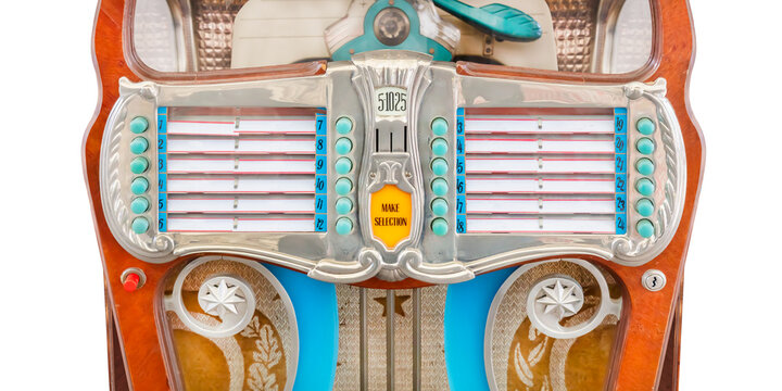 Vintage ornamental and colorful jukebox