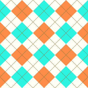 Argyle pattern seamless. Fabric texture background. Classic argile green ornament	
