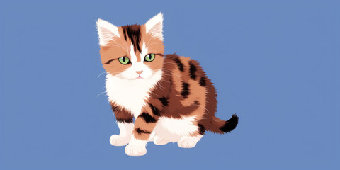minimalistic cat background. Generative AI