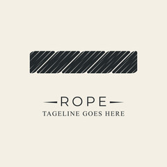 rope line art logo design vector illustration.