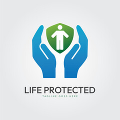 Life Protected Logo Business Template,
Protection Of Life Vector Logo