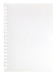 blank white sheet of paper on transparent background png file - obrazy, fototapety, plakaty