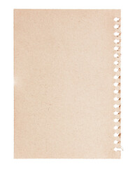 blank brown sheet of paper on transparent background png file - obrazy, fototapety, plakaty