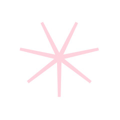 Pink asterisk icon. Asterisk sign. Flat icon of asterisk isolated. Vector illustration.