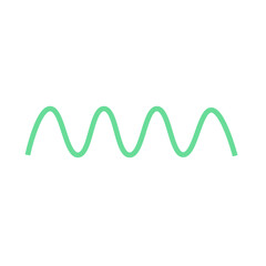 green wave and zigzag element