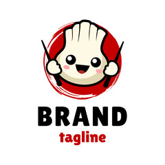 Dimsum Logo, Cute Dim Sum Character Logo