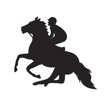 recommend clip art: Black Silhouette Horseman