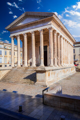 Nimes, France. Maison Carree, one of the best preserved Roman temples.