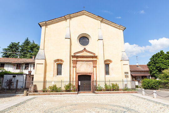 Church of Santa Maria del Campo in Madonna del Campo, next to Mortara, Province of Pavia, region of Lombardy, Italy