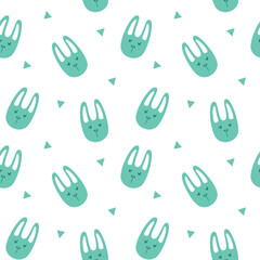 cute rabbit pattern seamless background