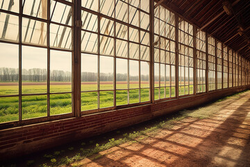 Farm green background for free photos; greenhouse glass