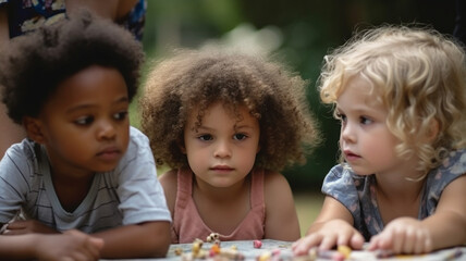 children playing together,  Generative AI