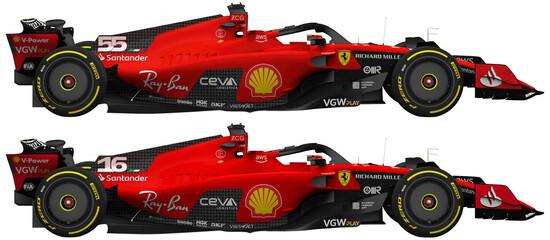 Obraz premium ferrari sf23 f1 car 2023 formula one competition hq arch viz cutout