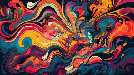 Obraz premium Psychedelic Abstract Wave Backdrop