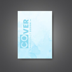 Cover template with watercolor background. Design for your cover, date, postcard, banner, logo.