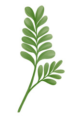 green leaves watercolor