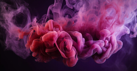Obraz premium Smooth abstract smoke background. Ideal wallpaper of purple and blue fog. Stream of flowing motion. Colorful backdrop vapor. Modern design for banner or website. Colorful pattern. Generative ai.