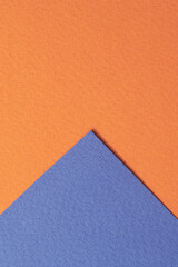 Fototapeta premium Rough kraft paper background, paper texture orange blue colors. Mockup with copy space for text