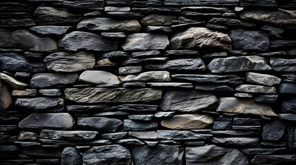 black stone wall background or texture