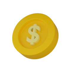 gold coin 3d icon.