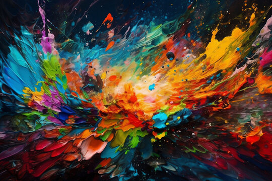 Abstract expressionism painting