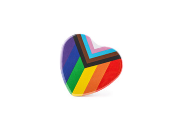 heart-shaped progress pride flag