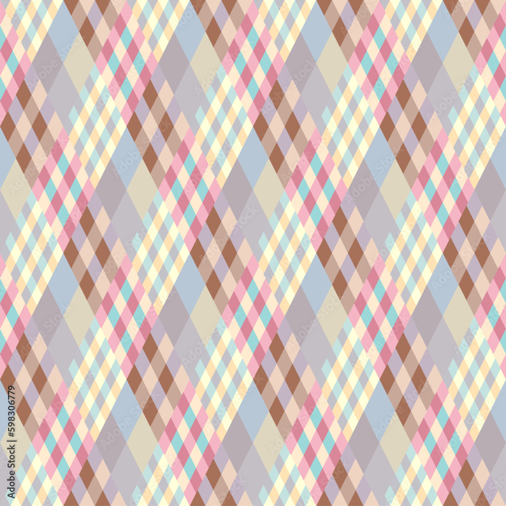 Poster Argyle seamless vector pattern background. Pattern of a rhombuses.